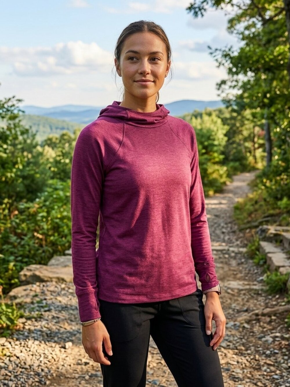MONDETTA Performance + Luxury hoodie lightweight top US S